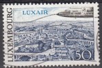 Luxembourg 1968 Michel 777 O Cote (2008) 0.30 Euro Panorama Luxembourg Avec Avion Cachet Rond - Usati