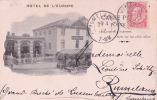 6674# VUE DE VISE HOTEL DE L' EUROPE VUE RECTO VERSO Pour RUMELANGE LUXEMBOURG 1902 - Wezet