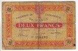 Billet De Deux Francs (2) Chambre De Commerce De Nancy (Meurthe Et Moselle 54) - Handelskammer