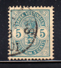 Danish West Indies Used Scott #22 5c Coat Of Arms - Pencil Point Indentation Right Side - Dinamarca (Antillas)