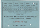 Alt017 Funivia, Cablecar, Buisson, Chamois, Valle D'Aosta, Vallée D'Aoste, Valley Monterosa Ski 1994 - Other & Unclassified