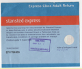 Alt035 Biglietto Ticket, Billet, Train, Treno Stansted Express, Aeroporto Londra, London Airport - Europa