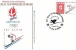 FDC  France: J.O Hiver Albertville 1992  Ski Alpin - Winter 1992: Albertville