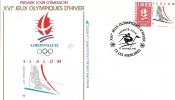 FDC  France: J.O Hiver Albertville 1992  Slalom - Winter 1992: Albertville