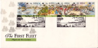 1987  First Fleet At Rio De Janeiro  Sc 1027 Strip Of 5 - FDC