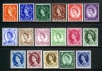 GREAT BRITAIN GB - 1952 DEFINITIVE SET (17V) TUDOR WMK FINE LIGHTLY MOUNTED MINT LMM * SG 515-531 - Ongebruikt