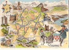 Cantal-le Cantal--carte Géographique-homualk--cpm - Homualk