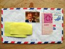 Cover Sent From USA To Lithuania,  1990, Eisenhower, Harris, Dog Sled - Briefe U. Dokumente