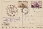 Belgique - Carte Postale De 1938 - Oblitération Spéciale - Bruxelles Aéroport - Vol Spécial - Cartas & Documentos