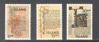 (S1137) ICELAND, 1970 (Icelandic Manuscripts). Complete Set. Mi ## 439-441. MNH** - Neufs