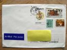 Cover Sent From Canada To Lithuania,  1992, Fox, Indians Of The Plains Indiens, Capex 87, Post Office - Commemorativi