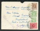USSR RUSSIA ZHELEZNOVODSK TO CZECHOSLOVAKIA  MARIENBAD , RUSSIAN STAMPS MIXED WITH DOPLATNE STAMP, FRONT OF THE COVER - Cartas & Documentos