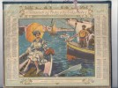 Calendrier Almanach Des Postes - 1922 Version Luxe Double Cartonnage Et Livret  Complet Voir Descriptif -TB - Grand Format : 1921-40