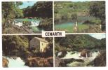 Wales - Cenarth - Mosiac Postcard - 4 Views - 1982 - Carmarthenshire