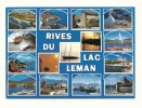 Cp, Suisse, Les Rives Du Lac Léman, Multi-Vues, Voyagée 1988 - Other & Unclassified