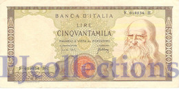 ITALY 50000 LIRE 1967 PICK 99a VF+ - 50000 Liras