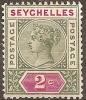 SEYCHELLES - 1890 2c Queen Victoria. Scott 1. Mint Hinged * - Seychellen (...-1976)