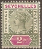 SEYCHELLES - 1890 2c Queen Victoria. Scott 1. Mint Hinged * - Seychelles (...-1976)