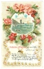 Pfingsten, Blumen, Landschaft, Biene, Prägekarte, 1904 - Pentecôte