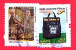 BRASILE - 2009 + 2004 - USATO - Malote + Obra - 1.50 + 1 Porte - Used Stamps