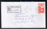 RB 859 - Canada 1963 Registered Cover Powell River B.C. 25c Rate To Vancouver - Covers & Documents