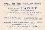 ¤¤  -  Attention Carte De Visite   -  TOULON  -  Atelier De Réparations De L'Horloger Georges MATHEY  -  ¤¤ - Cartes De Visite