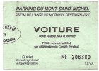 Ticket De Parking Du Mont-Saint-Michel (voiture) - SIVOM De L'Anse De Moidrey (avant 2002) - Sonstige & Ohne Zuordnung