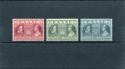 1939-Greece- "Queens" Charity- Cherry-violet, Blue-green, Indigo Blue Complete Set MNH/MH - Charity Issues