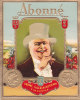 ¤¤  -  Etiquette De Boite De Cigares Gauffrée Et Dorée -  ABONNE  -  Sigarenfabrieken EINDHOVEN  -  ¤¤ - Other & Unclassified