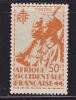 AFRIQUE OCCIDENTALE FRANÇAISE N° 7 50C ORANGE ET GRIS BLEU TIRAILLEUR SÉNÉGALAIS ET CAVALIER MAURE** - Sonstige & Ohne Zuordnung