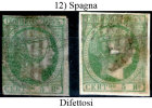 Spagna-012 (1853 - Yvert & Tellier N.20 - Difettosi) - Used Stamps