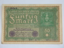 50 Mark - Funfzig Mark -  1919 Reichsbanknote - Germany - Reihe 4. - 50 Mark