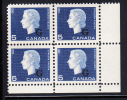 Canada MNH Scott #O49 5c Cameo With 'G' Overprint Lower Right Plate Block (blank) - Surchargés