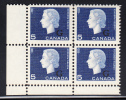 Canada MNH Scott #O49 5c Cameo With ´G´ Overprint Lower Left Plate Block (blank) - Aufdrucksausgaben