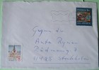 Sweden 1983 Cover To Stockholm - Christmas - Church - Stained-glass Windows - Tuberculosis Label - Church Under Snow - Cartas & Documentos