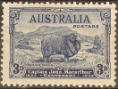 AUSTRALIA - 1934 3d Merino Sheep. Scott 148. Mint Hinged * - Mint Stamps