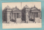 BELGIQUE.  -  Bruxelles.  -  La  Bourse.  -  BELLE CARTE STREREO ANIMEE - - Stereoscope Cards