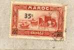 MAROC - Kasbah Des Oudaïas , Timbre De 1933-34, Surchargé D´une Nouvelle Valeur, Et Traits Sur L´ancienne - Used Stamps