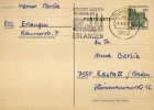 Entero Postal, Alemania,  Erlangen 1966 , Entier Postal - Postales - Usados