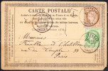 T)1876,POSTAL SATIONARY FRANCE ,PARIS,CERES .- - Precursor Cards