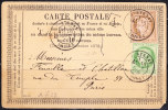 T)1876,POSTAL SATIONARY FRANCE ,PARIS,CERES .- - Vorläufer