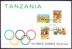 T)TANZANIA 2000 SUMMER OLYMPICS,SYDNEY,FDC.- - Summer 2000: Sydney