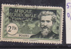 AFRIQUE EQUATORIALE FRANÇAISE N° 57 2F NOIR ET VERT PAUL CRAMPEL OBL - Andere & Zonder Classificatie