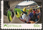 AUSTRALIA - DIECUT - USED 2011 60c Living Australia -  Cricket At The Gabba - Used Stamps