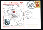 ROALD AMUNDSEN, SOUTH POLE CONQUEST, 2011, SPECIAL CARD, OBLITERATION CONCORDANTE, ROMANIA - Erforscher