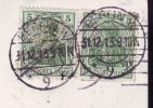 VERY RARE, STAMPS PERFORATED, 1913, POST CARD, GERMANY, SENT TO ROMANIA - Perfin