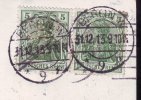 VERY RARE, STAMPS PERFORATED, 1913, POST CARD, GERMANY, SENT TO ROMANIA - Perfins