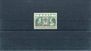1940-Greece- "Postal Staff Anti-Tuberculosis Fund"- Purple-red Overprint On Deep Green Stamp, MH - Bienfaisance