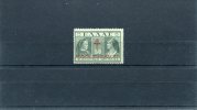1940-Greece- "Postal Staff Anti-Tuberculosis Fund"- Purple-red Overprint On Blue-green Stamp, MH - Wohlfahrtsmarken