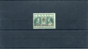 1940-Greece- "Postal Staff Anti-Tuberculosis Fund"- Violet-red Overprint On Blue-green Stamp, MNH(corner Bend) - Charity Issues